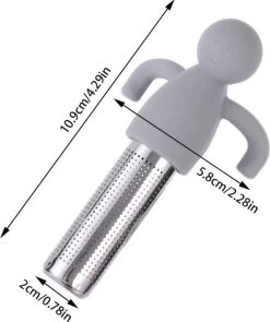 Theemannetjes - Theefilter Voor Losse Thee - Thee Infuser - Thee Zeef - Siliconen - Vaatwasserbestendig - Grijs - 2stuks -Koffie en Thee Verkoop 1006x1200 2