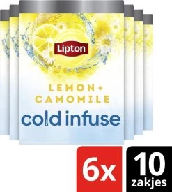 Lipton Cold Infuse Lemon & Camomile, Smaak Voor Koud Water Zonder Suiker En Calorieën - 6 X 10 Zakjes - NL-BIO-01 -Koffie en Thee Verkoop 1077x1200 2