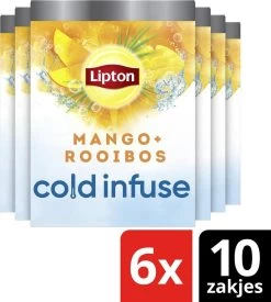 Lipton Cold Infuse Rooibos & Mango, Smaak Voor Koud Water Zonder Suiker En Calorieën - 6 X 10 Zakjes - NL-BIO-01 -Koffie en Thee Verkoop 1077x1200 4