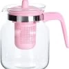 Merkloos Glazen Theepot Met Roze Filter - 1,5 L -Koffie en Thee Verkoop 1087x1200 1