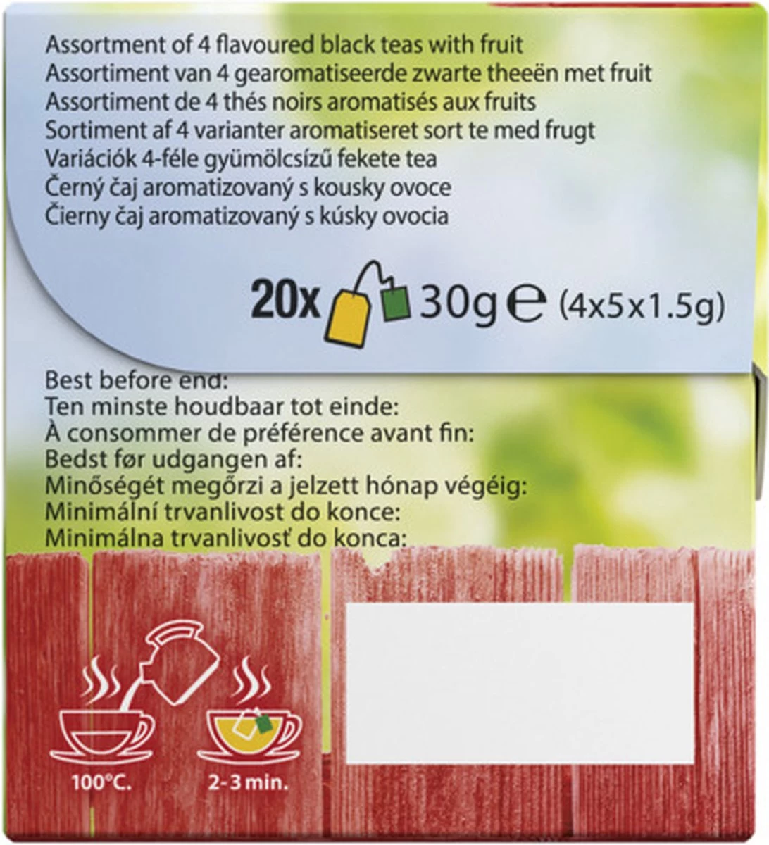 Pickwick Fruit Thee Variatie Rood - 12 X 20 Zakjes 4 Pickwick Fruit Thee Variatie Rood - 12 X 20 Zakjes - Afbeelding 2