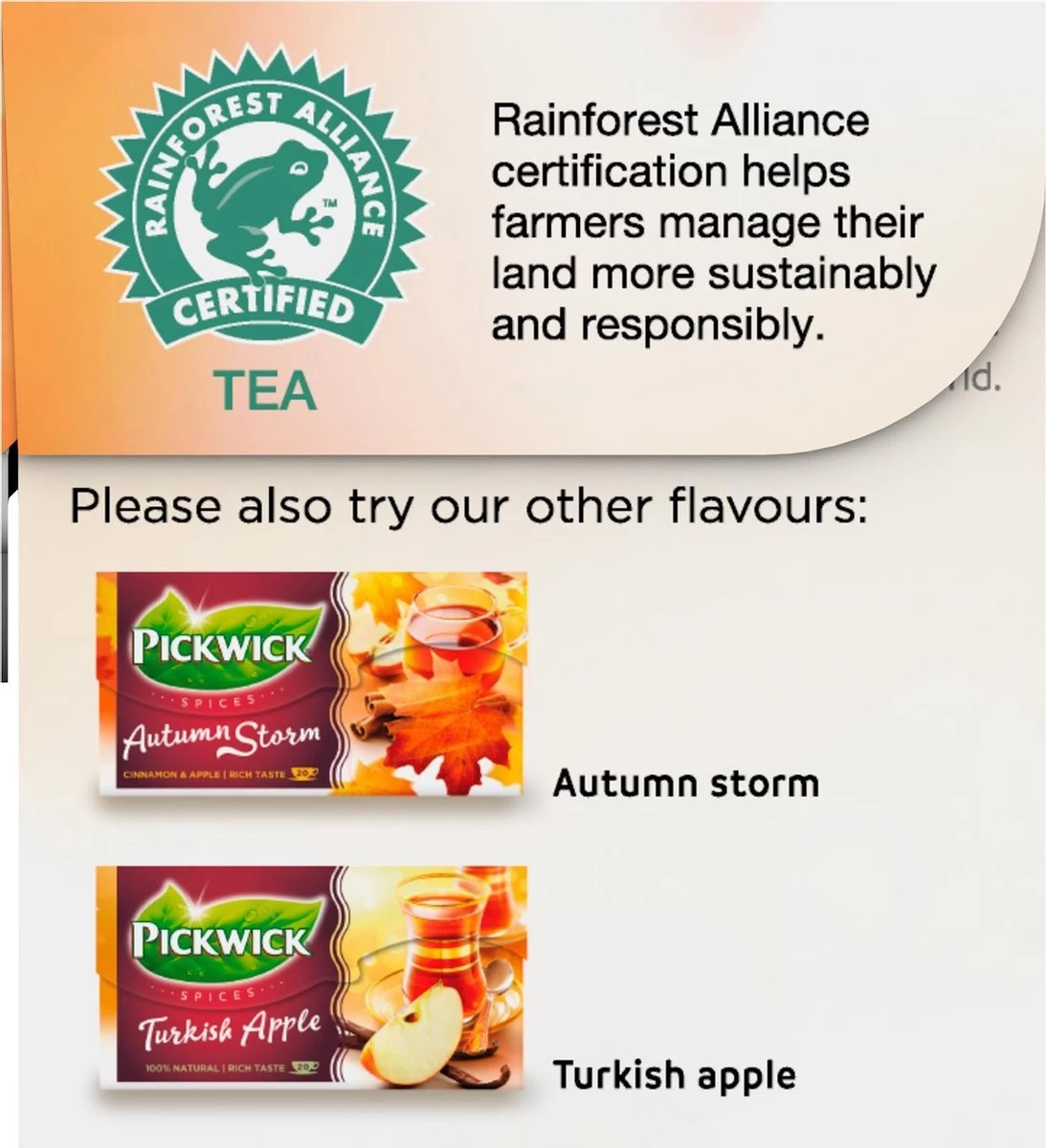 Pickwick Spices Caramelised Pear Zwarte Thee - 12 X 20 Zakjes 4 Pickwick Spices Caramelised Pear Zwarte Thee - 12 X 20 Zakjes - Afbeelding 2