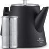 Silberthal - Theepot Met Filter - 1 L - RVS Dubbelwandig - Zwart - Cadeau -Koffie en Thee Verkoop 1101x1200