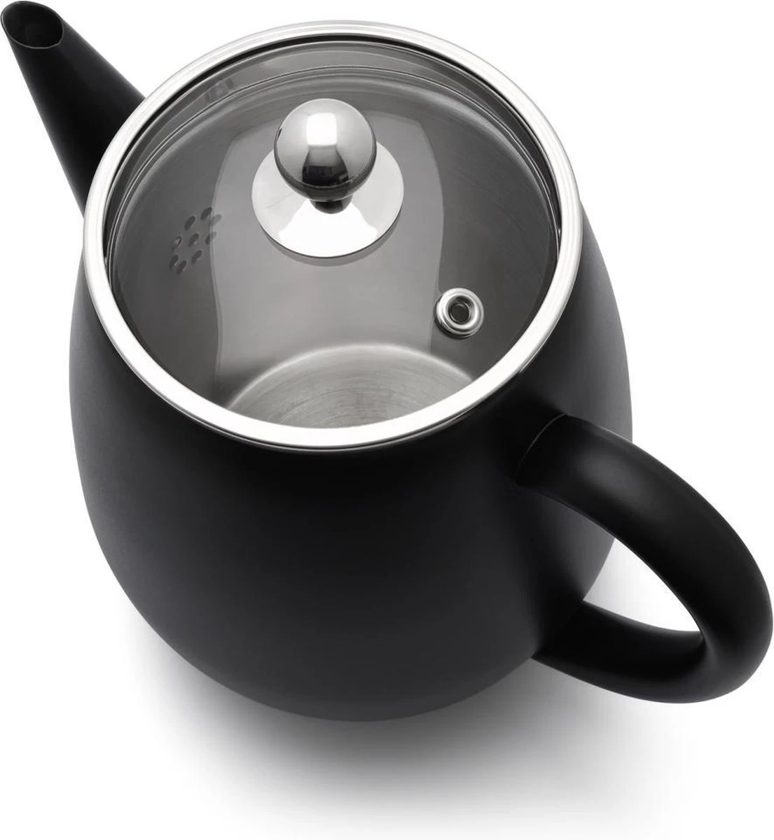 Bredemeijer - Theepot Duet Eva 1,1L Mat Zwart Met Filter - - Dubbelwandig 4 Bredemeijer - Theepot Duet Eva 1,1L Mat Zwart Met Filter - - Dubbelwandig - Afbeelding 2