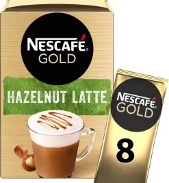 Nescafé Gold Hazelnoot Latte Oploskoffie - 6 Doosjes à 8 Zakjes -Koffie en Thee Verkoop 1111x1200 2