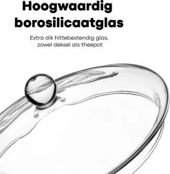 Vatten® Premium Glazen Theepot - 700ml - Dubbelwandig - Anti-drup - Transparant -Koffie en Thee Verkoop 1175x1200 2