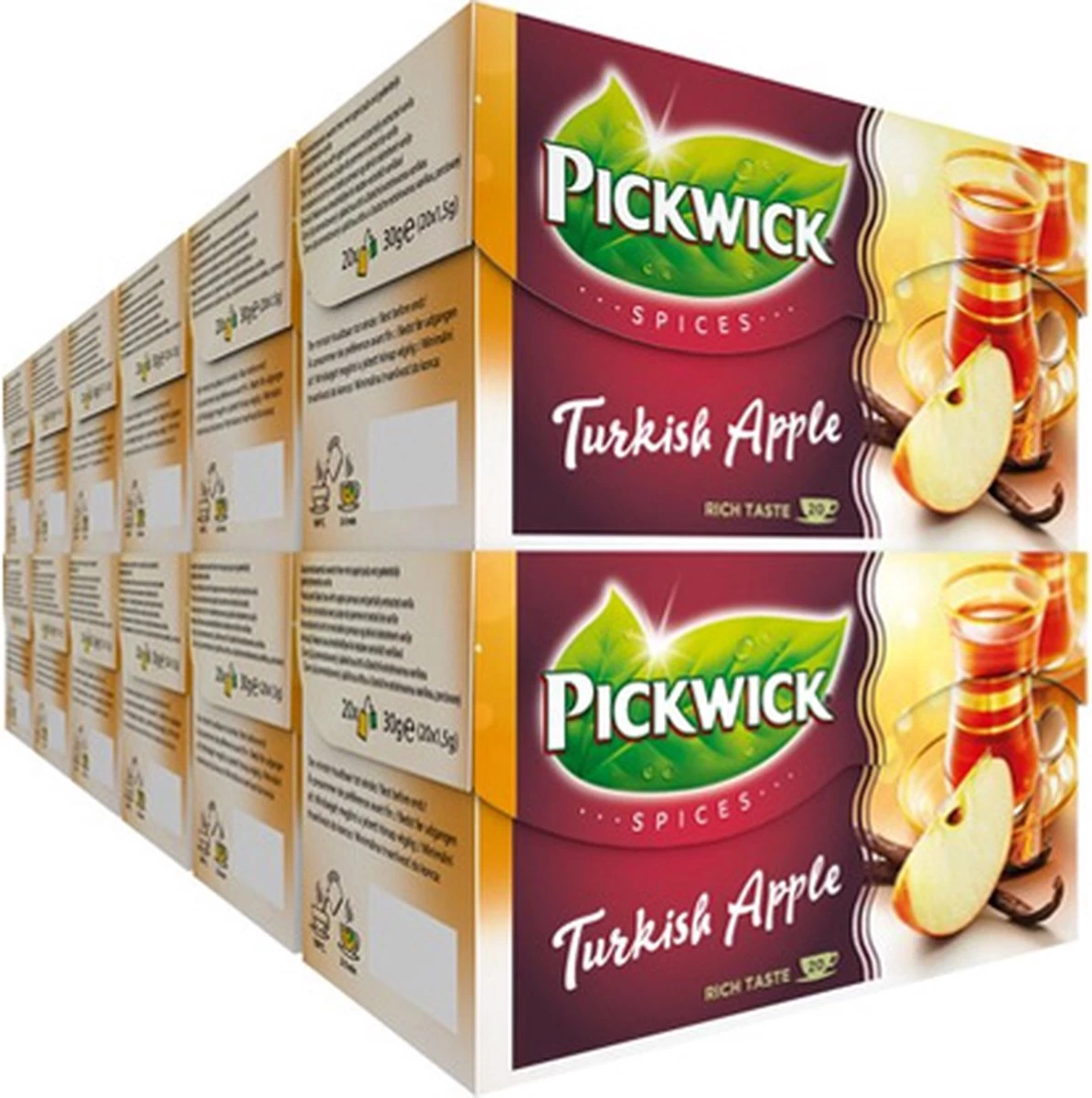 Pickwick Spices Turkish Apple Zwarte Thee - 12 X 20 Zakjes 12 Pickwick Spices Turkish Apple Zwarte Thee - 12 X 20 Zakjes - Afbeelding 10