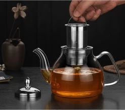 SensaHome - Infuser Theekan/Theepot - Transparant - Glas -Koffie en Thee Verkoop 1200x1059