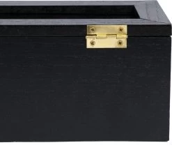 CasaLupo Theedoos Zwart 6-vaks - Met Fluweel - 43 X 9 Cm -Koffie en Thee Verkoop 1200x1061