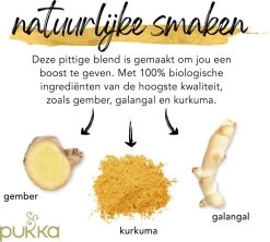 Pukka Three Ginger Thee, Met Kurkuma, Gember En Galangawortel - 4 X 20 Zakjes - GB-BIO-05 -Koffie en Thee Verkoop 1200x1077
