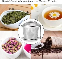 TeaLux 5-Delig RVS Theefilters Set Met Maatlepel En Lekbakjes En Knijper - Theezeef Voor Losse Thee En Kruiden - Tea InfuserStrainer Giftset - Verse Thee FilterZeef Cadeau Pakket - Kruidenbuiltje Ei Met Onderzetters - Geschenkset -Koffie en Thee Verkoop 1200x1153 1