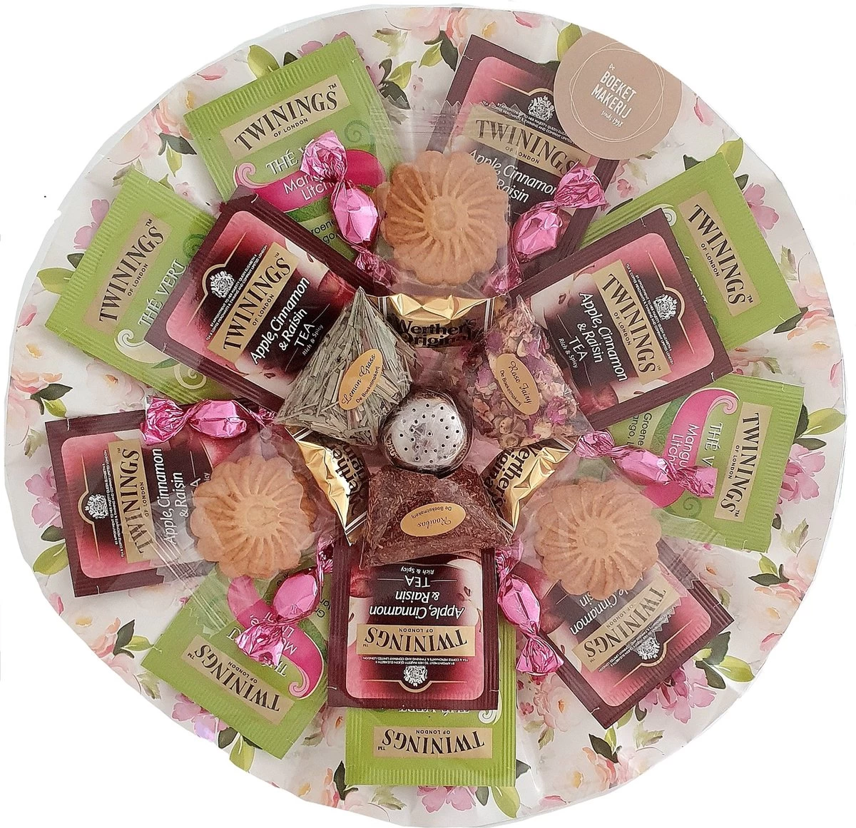 Merkloos Theeboeket - Theeassortiment - Twinings - Losse Thee - Cadeau 3 Merkloos Theeboeket - Theeassortiment - Twinings - Losse Thee - Cadeau