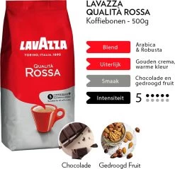 Lavazza Qualita Rossa Koffiebonen - 500g 9 Lavazza Qualita Rossa Koffiebonen - 500g -Koffie en Thee Verkoop 1200x1162 1