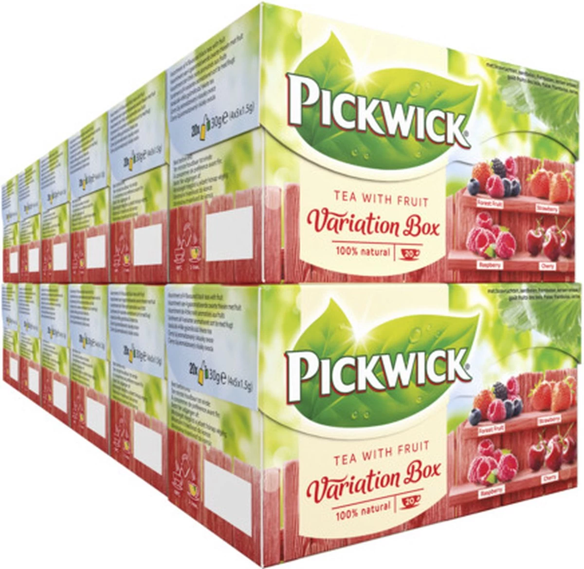 Pickwick Fruit Thee Variatie Rood - 12 X 20 Zakjes 3 Pickwick Fruit Thee Variatie Rood - 12 X 20 Zakjes
