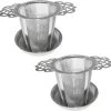 Merkloos ARELO Theezeef Met Uitlekschaaltje - RVS - 2 Stuks -Koffie en Thee Verkoop 1200x1171 1