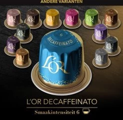 L'OR Espresso Decaffeinato Koffiecups - Intensiteit 6/12 - 10 X 10 Capsules -Koffie en Thee Verkoop 1200x1173 5