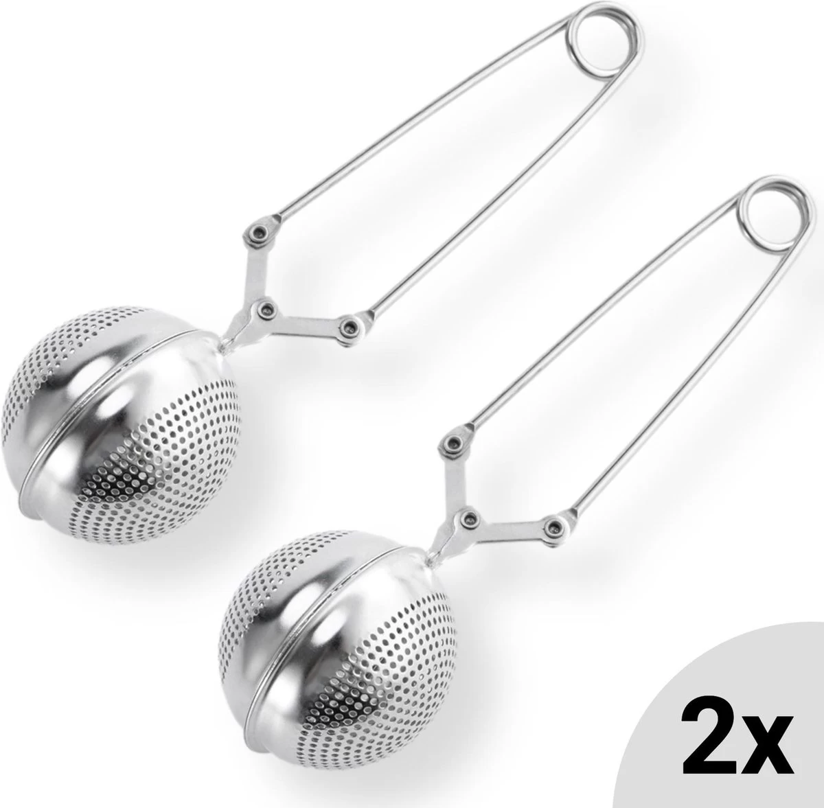 Theezeef Met Handvat Inclusief Lekplaatje - Set Van 2 Stuks - Thee Ei Voor Losse Thee - Theefilter Voor Losse Thee - Thee Infuser 3 Theezeef Met Handvat Inclusief Lekplaatje - Set Van 2 Stuks - Thee Ei Voor Losse Thee - Theefilter Voor Losse Thee - Thee Infuser