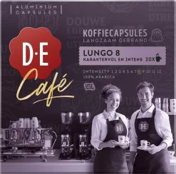 Douwe Egberts D.E Café Lungo Koffiecups - Intesiteit 8/12 - 10 X 20 Capsules 18 Douwe Egberts D.E Café Lungo Koffiecups - Intesiteit 8/12 - 10 X 20 Capsules -Koffie en Thee Verkoop 1200x1185