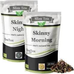 Slim Teatox - 28 Dagen Afslank En Detox Kuur - Optimaal Gewichtsverlies - 2 Soorten Natuurlijke Thee