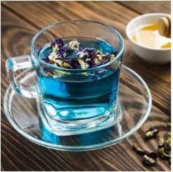 Merkloos Blauwe Vlindererwt Thee - Kittelbloem - Blue Butterfly Pea Flower Tea - Cafeïnevrije Kruidenthee - 60 Gram -Koffie en Thee Verkoop 1200x1190 2