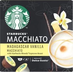 Starbucks By Dolce Gusto Capsules Madagascar Vanilla Macchiato- 3 Doosjes à 12 Koffiecups -Koffie en Thee Verkoop 1200x1195 1