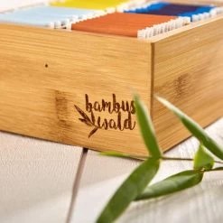 Bambuswald© Houten Theedoos Met 6 Vakken Gemaakt Van 100% Duurzame Bamboe -Koffie en Thee Verkoop 1200x1200 227