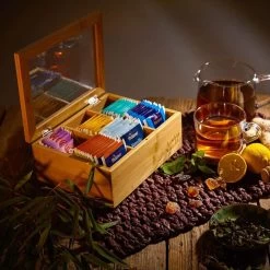Bambuswald© Houten Theedoos Met 6 Vakken Gemaakt Van 100% Duurzame Bamboe -Koffie en Thee Verkoop 1200x1200 231
