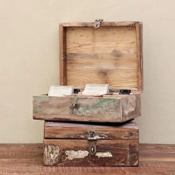 Raw Materials Scrapwood Theedoos – 6 Vakken – Gerecycled Hout -Koffie en Thee Verkoop 1200x1200 256