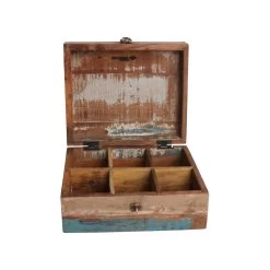 Raw Materials Scrapwood Theedoos – 6 Vakken – Gerecycled Hout -Koffie en Thee Verkoop 1200x1200 259