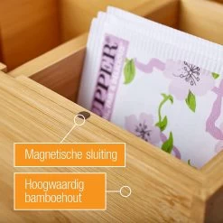 Amazy Theedoos Bamboe Extra Groot Met Lade En Theeplank - Thee Opslag Voor Theezakjes, Organizer Houten Doos Met Theekist, Theedozen Met 8 Verstelbare Verdelers, Opbergdoos 12 Amazy Theedoos Bamboe Extra Groot Met Lade En Theeplank - Thee Opslag Voor Theezakjes, Organizer Houten Doos Met Theekist, Theedozen Met 8 Verstelbare Verdelers, Opbergdoos -Koffie en Thee Verkoop 1200x1200 269
