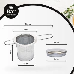 Bar Essentials® Theezeef Met Inklapbare Handgreepjes én Lekplaatje (set Van 2) - Fijnmazig Theefilter Voor Losse Thee - Theezeefjes Voor Losse Thee RVS - Theefilter Voor Losse Thee - Theezeef - Theefilter RVS 9 Bar Essentials® Theezeef Met Inklapbare Handgreepjes én Lekplaatje (set Van 2) - Fijnmazig Theefilter Voor Losse Thee - Theezeefjes Voor Losse Thee RVS - Theefilter Voor Losse Thee - Theezeef - Theefilter RVS -Koffie en Thee Verkoop 1200x1200 295