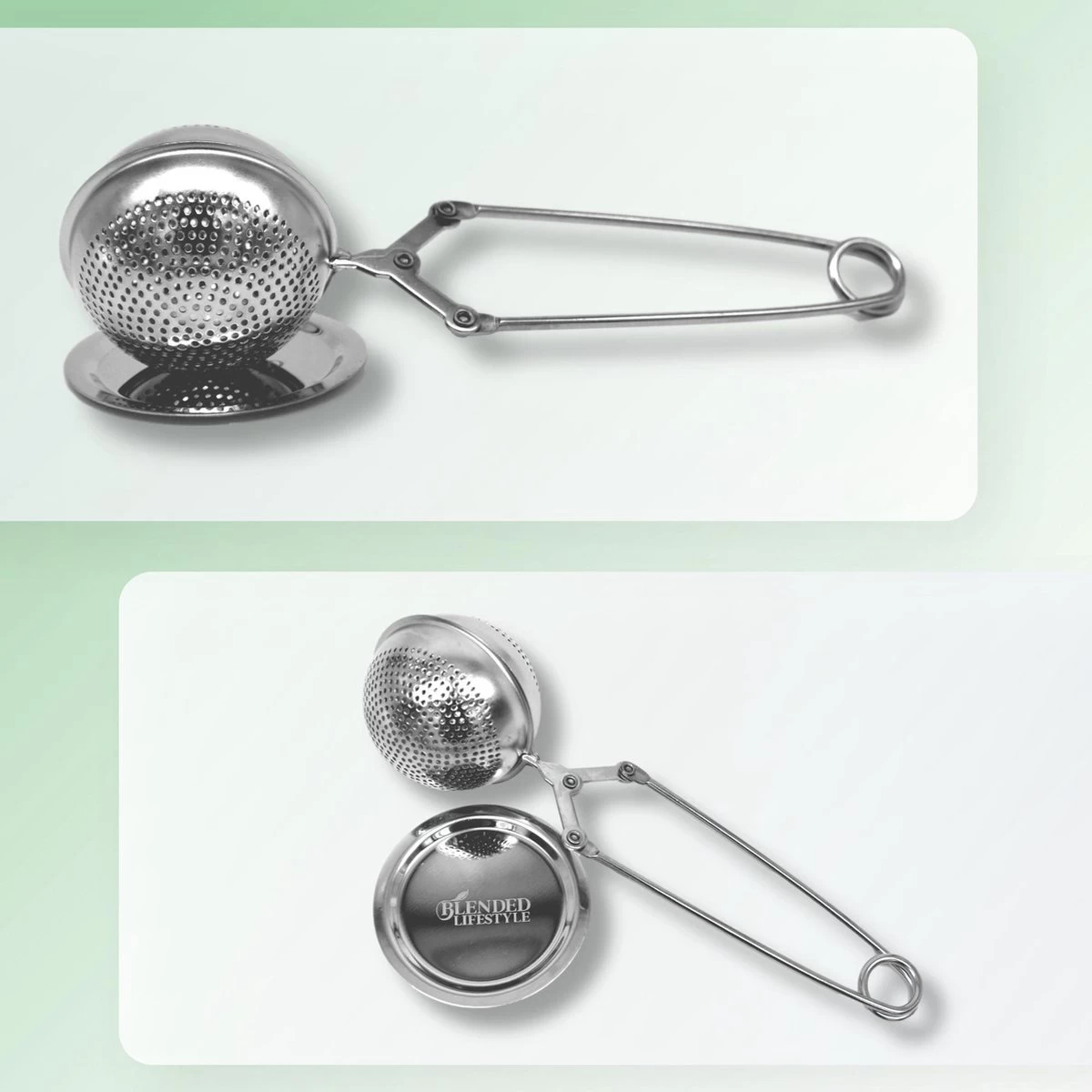 Theezeef Met Handvat Inclusief Lekplaatje - Set Van 2 Stuks - Thee Ei Voor Losse Thee - Theefilter Voor Losse Thee - Thee Infuser 4 Theezeef Met Handvat Inclusief Lekplaatje - Set Van 2 Stuks - Thee Ei Voor Losse Thee - Theefilter Voor Losse Thee - Thee Infuser - Afbeelding 2