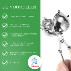 Theezeef Met Handvat Inclusief Lekplaatje - Set Van 3 Stuks - Thee Ei Voor Losse Thee - Theefilter Voor Losse Thee - Thee Infuser 12 Theezeef Met Handvat Inclusief Lekplaatje - Set Van 3 Stuks - Thee Ei Voor Losse Thee - Theefilter Voor Losse Thee - Thee Infuser -Koffie en Thee Verkoop 1200x1200 323