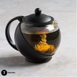 Tolussa Premium Theepot Glas Met Filter - 1.25L - Zwart - Isolerend - Lekt Niet -Koffie en Thee Verkoop 1200x1200 336