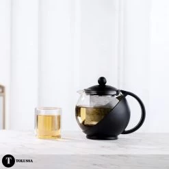 Tolussa Premium Theepot Glas Met Filter - 1.25L - Zwart - Isolerend - Lekt Niet -Koffie en Thee Verkoop 1200x1200 339