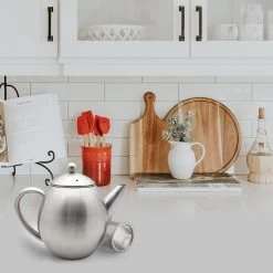 Vaja Valerie - Theepot Met Filter - Dubbelwandig - RVS - 1.2L -Koffie en Thee Verkoop 1200x1200 355