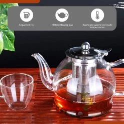 SensaHome - Infuser Theekan/Theepot - Transparant - Glas -Koffie en Thee Verkoop 1200x1200 366