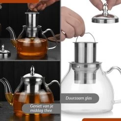 SensaHome - Infuser Theekan/Theepot - Transparant - Glas -Koffie en Thee Verkoop 1200x1200 368