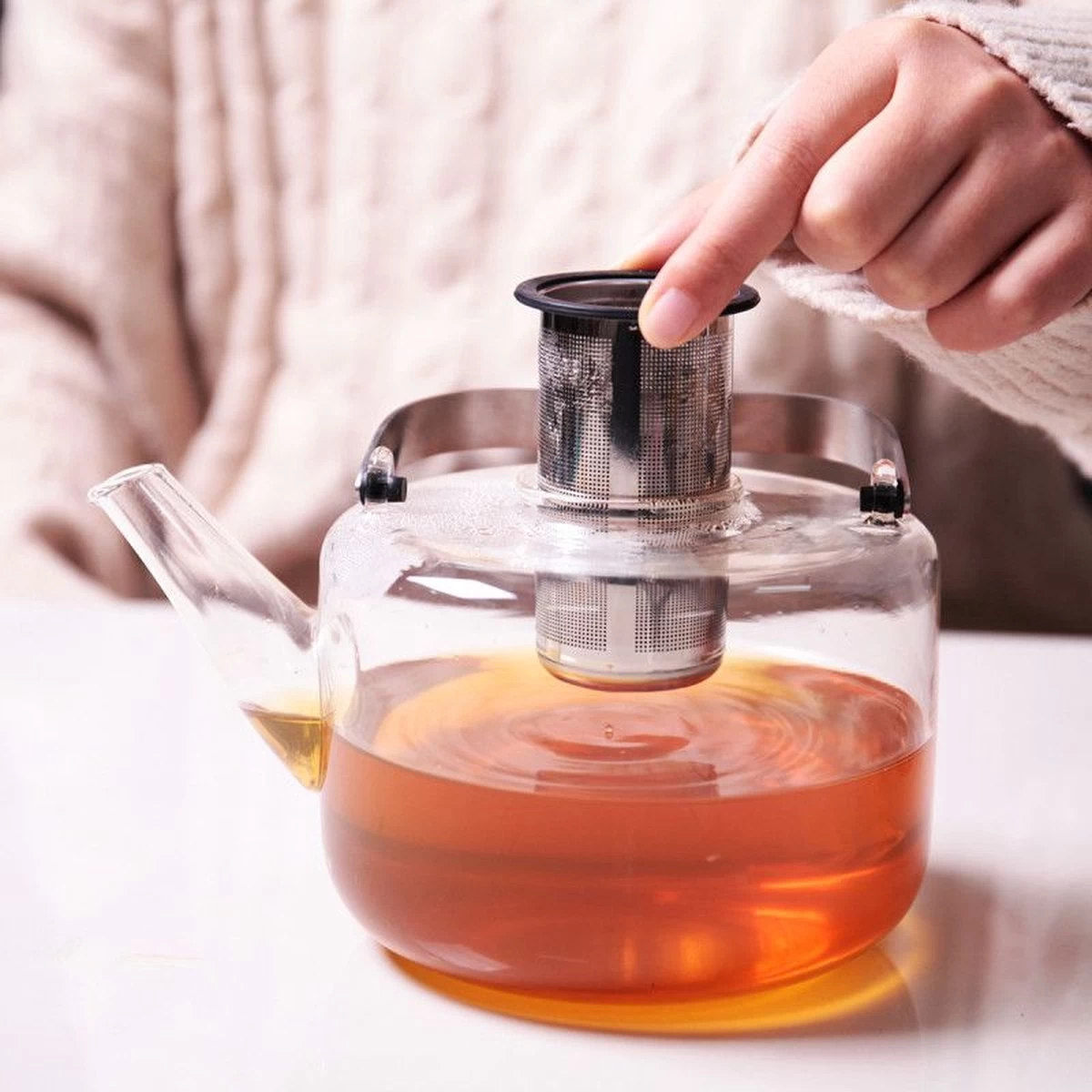 Viva Scandinavia Bjorn Theepot - Glas - Met Filter - 1,2 L - Transparant 6 Viva Scandinavia Bjorn Theepot - Glas - Met Filter - 1,2 L - Transparant - Afbeelding 5