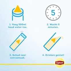 Lipton Cold Infuse Lemon & Camomile, Smaak Voor Koud Water Zonder Suiker En Calorieën - 6 X 10 Zakjes - NL-BIO-01 -Koffie en Thee Verkoop 1200x1200 427