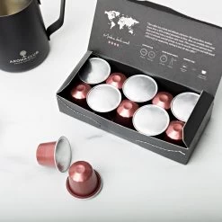 Aroma Club - Proefpakket Nespresso Compatible Capsules (100 St.) - 5 Smaken - Espresso & Lungo - 100% Aluminium Koffiecups -Koffie en Thee Verkoop 1200x1200 89