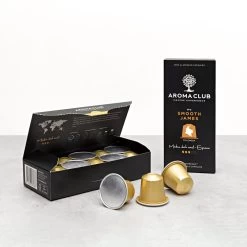 Aroma Club - Proefpakket Nespresso Compatible Capsules (100 St.) - 5 Smaken - Espresso & Lungo - 100% Aluminium Koffiecups -Koffie en Thee Verkoop 1200x1200 90