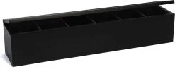 CasaLupo Theedoos Zwart 6-vaks - Met Fluweel - 43 X 9 Cm