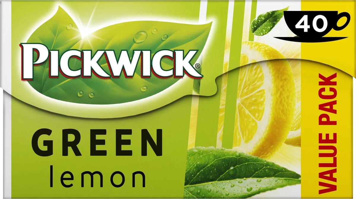 Pickwick Lemon Groene Thee Voordeelverpakking - 6 X 40 Zakjes 5 Pickwick Lemon Groene Thee Voordeelverpakking - 6 X 40 Zakjes - Afbeelding 3