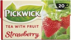 Pickwick Aardbei Fruit Thee - 12 X 20 Zakjes -Koffie en Thee Verkoop 1200x677 1