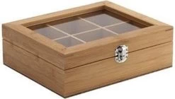 Bredemeijer - Theedoos 6-vaks Venster Bamboe Natural