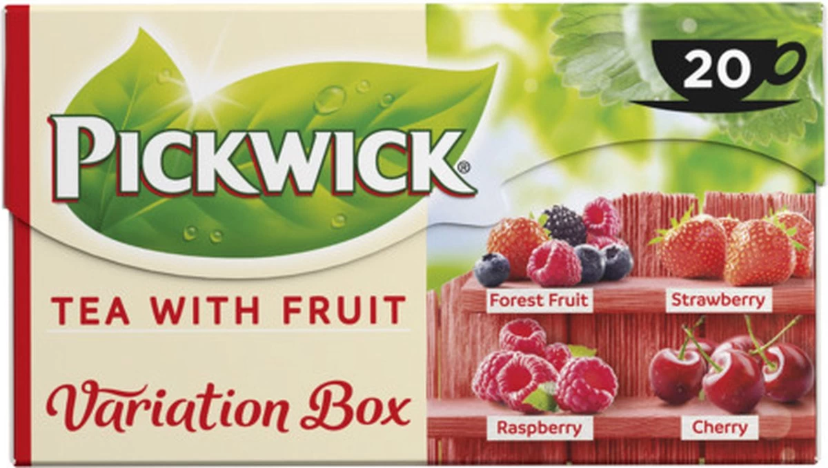 Pickwick Fruit Thee Variatie Rood - 12 X 20 Zakjes 5 Pickwick Fruit Thee Variatie Rood - 12 X 20 Zakjes - Afbeelding 3