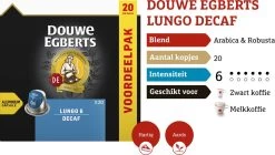 Douwe Egberts Lungo Decaf (6) - 10 X 20 Koffiecups 12 Douwe Egberts Lungo Decaf (6) - 10 X 20 Koffiecups -Koffie en Thee Verkoop 1200x681