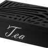 Excellent Houseware Theedoos - Zwart - 6-vaks - MDF - 24 X 16 X 7 Cm -Koffie en Thee Verkoop 1200x709