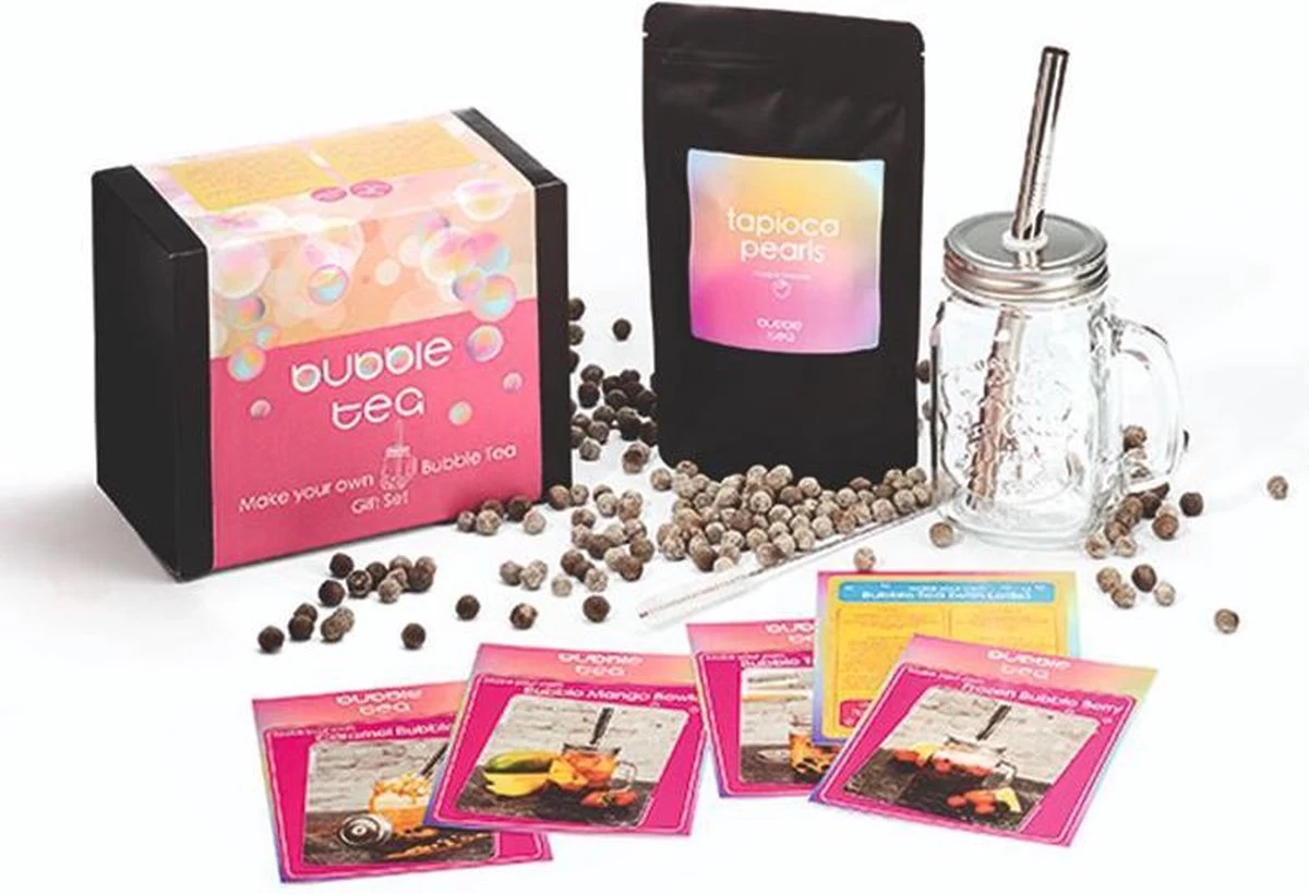 Geschenkdoos Bubble Tea - Bubble Tea Starters Kit - Maak Je Eigen Bubble Tea 3 Geschenkdoos Bubble Tea - Bubble Tea Starters Kit - Maak Je Eigen Bubble Tea